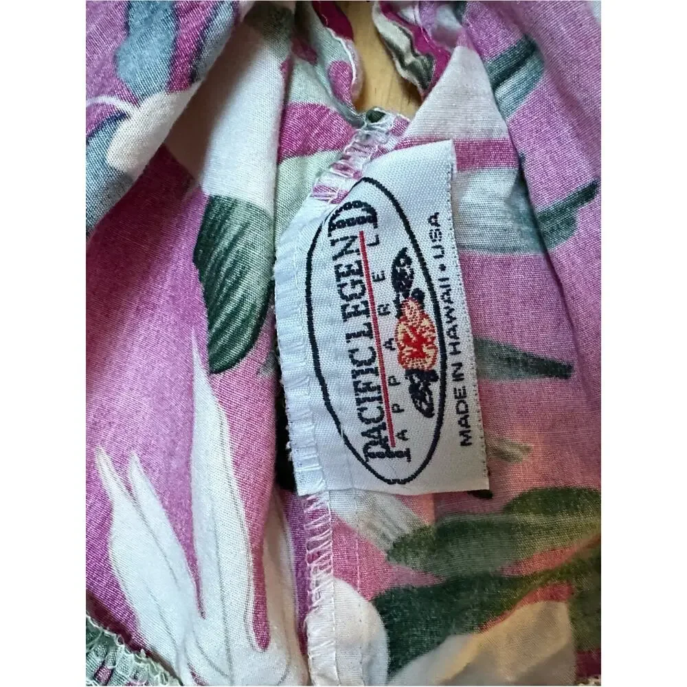 Pacific Legend made in Hawaii Tropical Fuchsia Floral Sundress